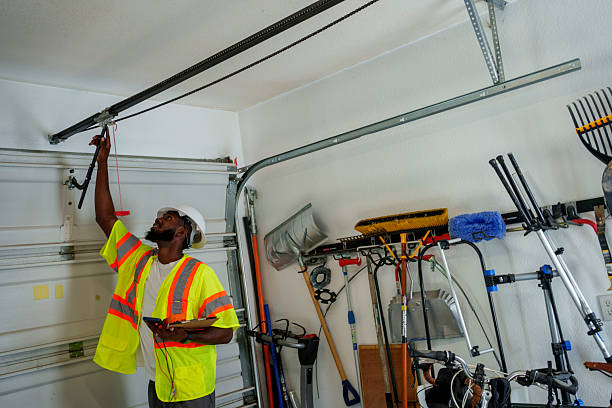 Professional Garage Door Panel Replacement technician working in Greenville, RI